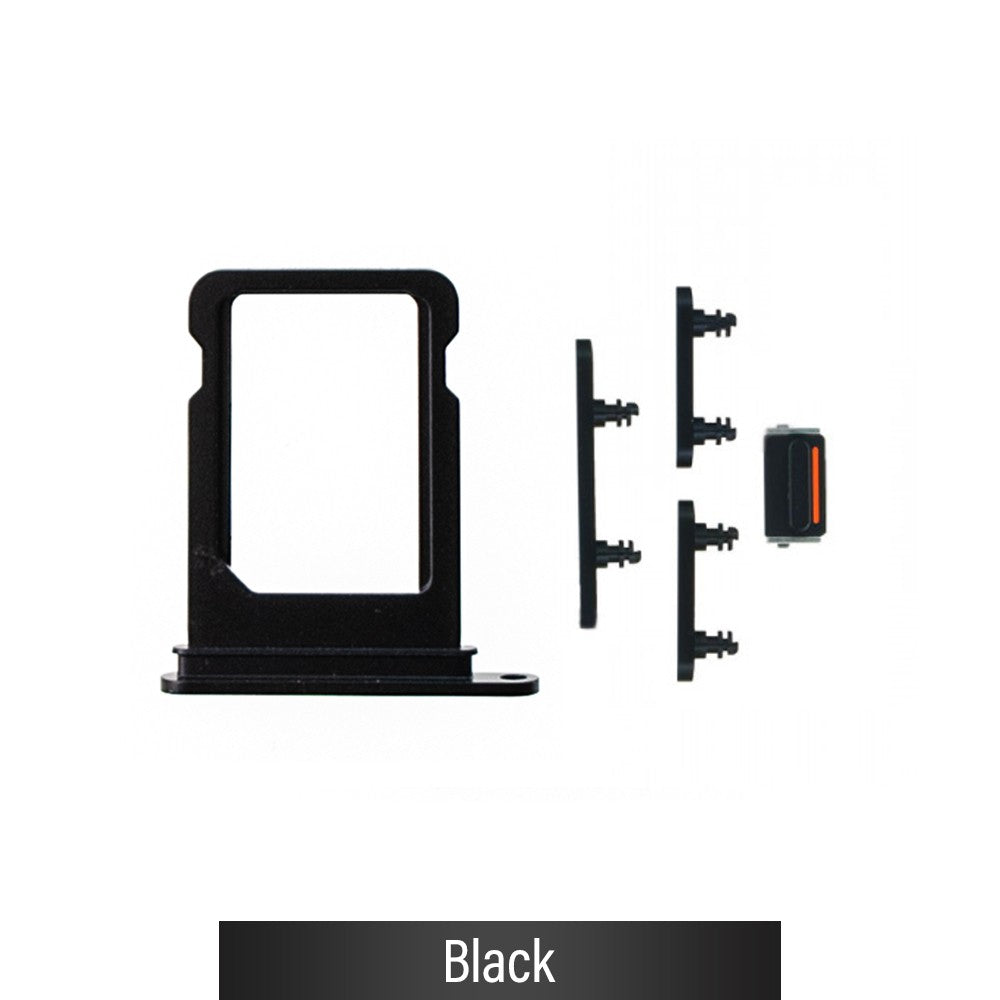 SIM Card Tray and Side Button for iPhone 12 mini-Black
