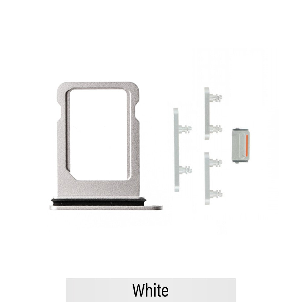 SIM Card Tray and Side Button for iPhone 12 mini-White