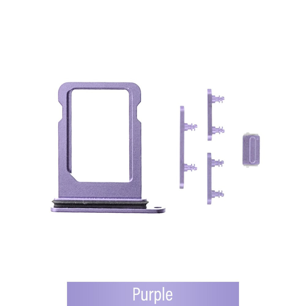 SIM Card Tray and Side Button for iPhone 12 mini-Purple