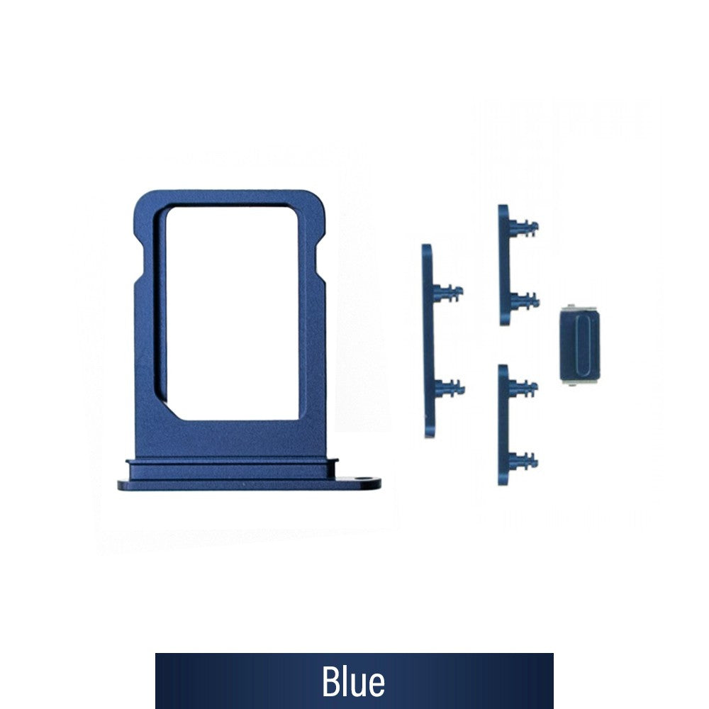 SIM Card Tray and Side Button for iPhone 12 mini-Blue