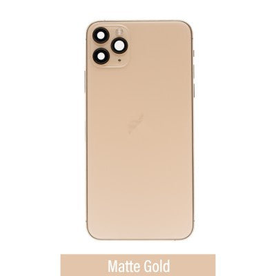 Rear Housing with Full Set Parts for iPhone 11 Pro Max-Matte Gold (Purple)