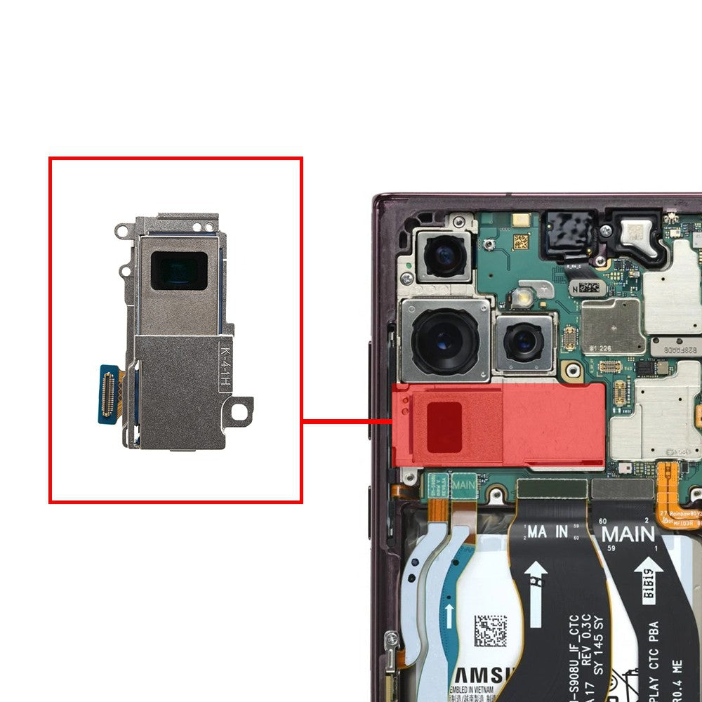 Rear Camera (10MP 10x Optical Zoom Periscope Telephoto) for Samsung Galaxy S22 Ultra 5G S908B (Purple))