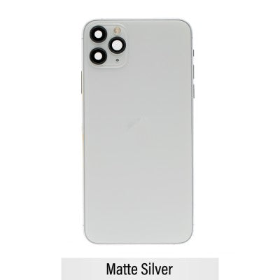 Rear Housing with Full Set Parts for iPhone 11 Pro Max-Matte Silver (Purple)