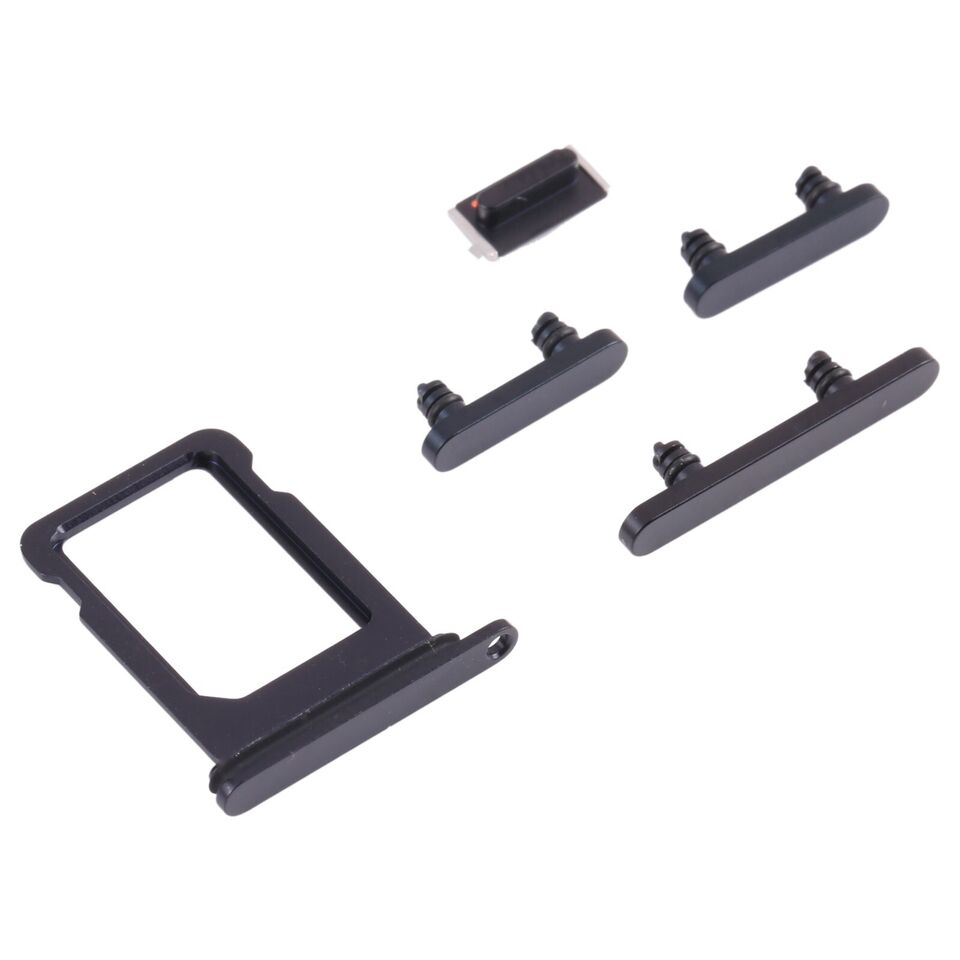 Single SIM Card Tray and Side Button for iPhone 15 Pro / 15 Pro Max-Black Titanium
