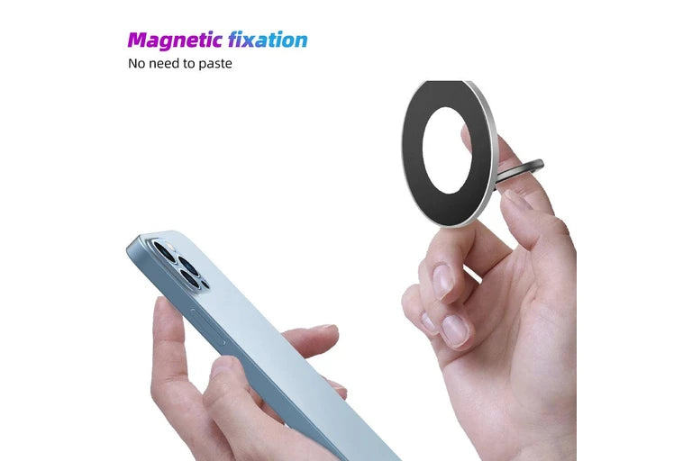 MagSafe Zinc Alloy Magnetic Ring Holder – Ultra-Slim Foldable Phone Grip & Desktop Stand