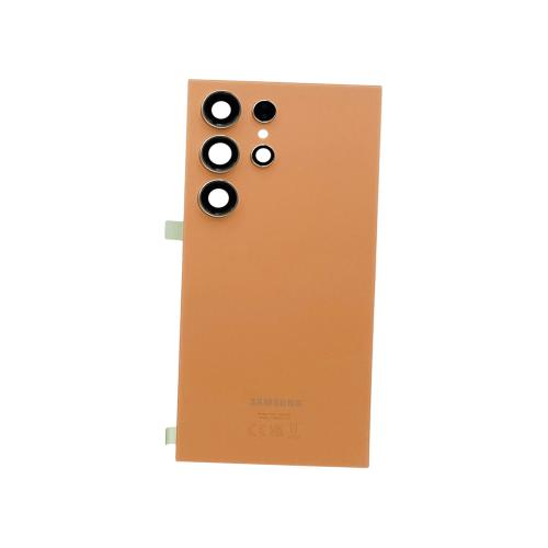 Red Rear Cover Glass For Samsung Galaxy S24 Ultra-Titanium Orange