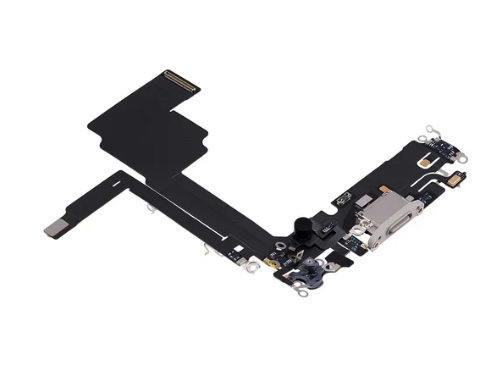 Charging Port for iPhone 15 Pro (Purple)-White Titanium
