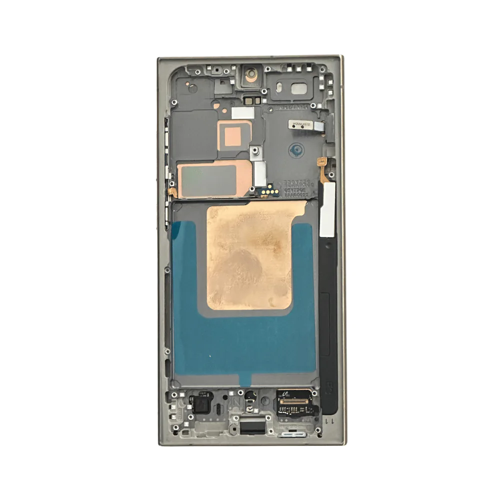 Samsung Galaxy S24 Ultra S928B REFURB OLED Screen Replacement-Titanium Gray (SERVICE PACK SCREEN BUT REFURBISH FRAME ASSEMBLED BY CRAZY)