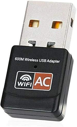 Pbuddy WiFi Wireless Dongle AC600 LAN Network Adapter 2.4Hz 5GHz Dual Band Wireless USB WiFi Adapter for PC 600Mbps High Speed for Desktop PC, WiFi Dongle Support Windows 7/8/10/11 and Mac