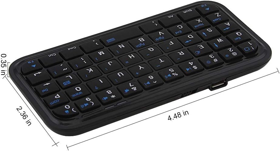 Pbuddy Original Bluetooth 3.0 Keyboard,Rechargeable Mini Slim Travel Size Wireless Pocket Keypad Small Portable 49 Keys Keyboard for PC Notebook Tablets Smartphones