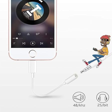 PBuddy iPhone Aux Adapter,Lightning to 3.5mm Headphone Jack Adapter,Aux iPhone Adapter for iPhone iPad,iPhone Aux,Lightning to Aux,Lightning Dongle Compatible with iPhone 14 13 12 11 Pro Max Mini Plus
