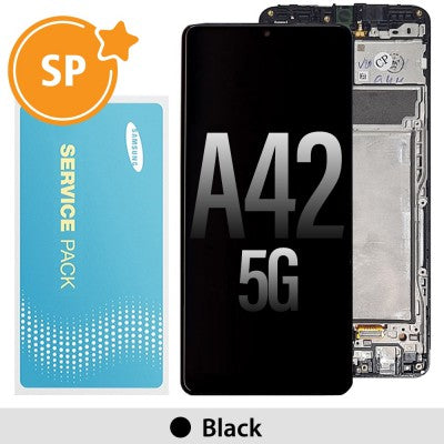 Tecguru-Samsung Galaxy A42 5G A426B OLED Screen Replacement Digitizer GH82-24376A/24375A (Service Pack)-Black