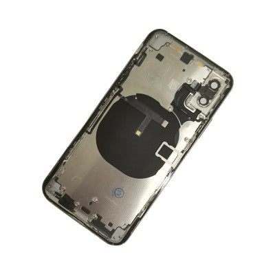 Rear Housing with Small Parts for iPhone XS (Purple)-Silver