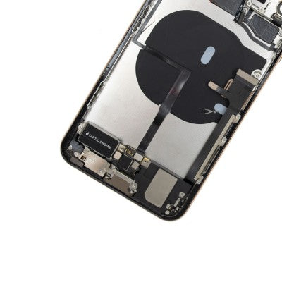 Rear Housing with Full Set Parts for iPhone 11 Pro Max-Matte Gold (Purple)