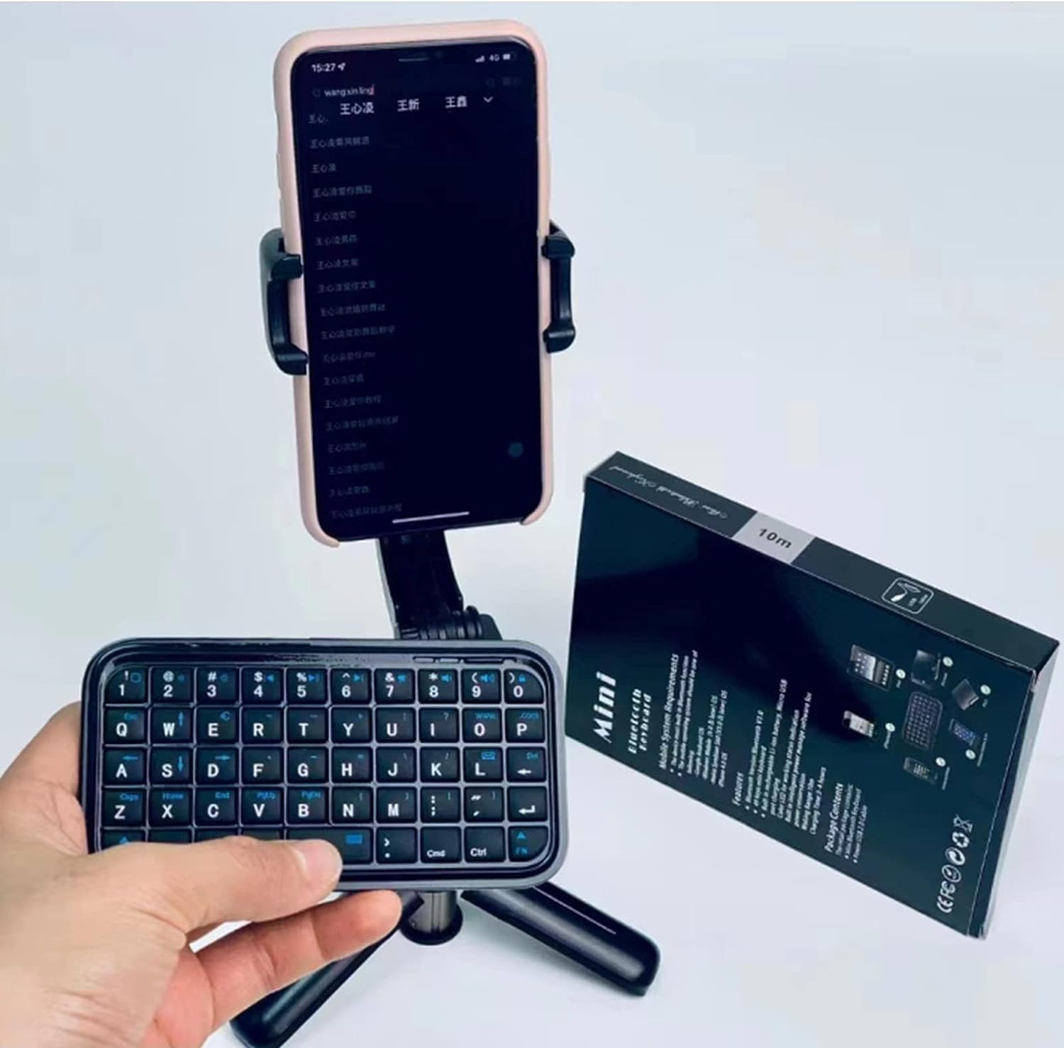 Pbuddy Original Bluetooth 3.0 Keyboard,Rechargeable Mini Slim Travel Size Wireless Pocket Keypad Small Portable 49 Keys Keyboard for PC Notebook Tablets Smartphones