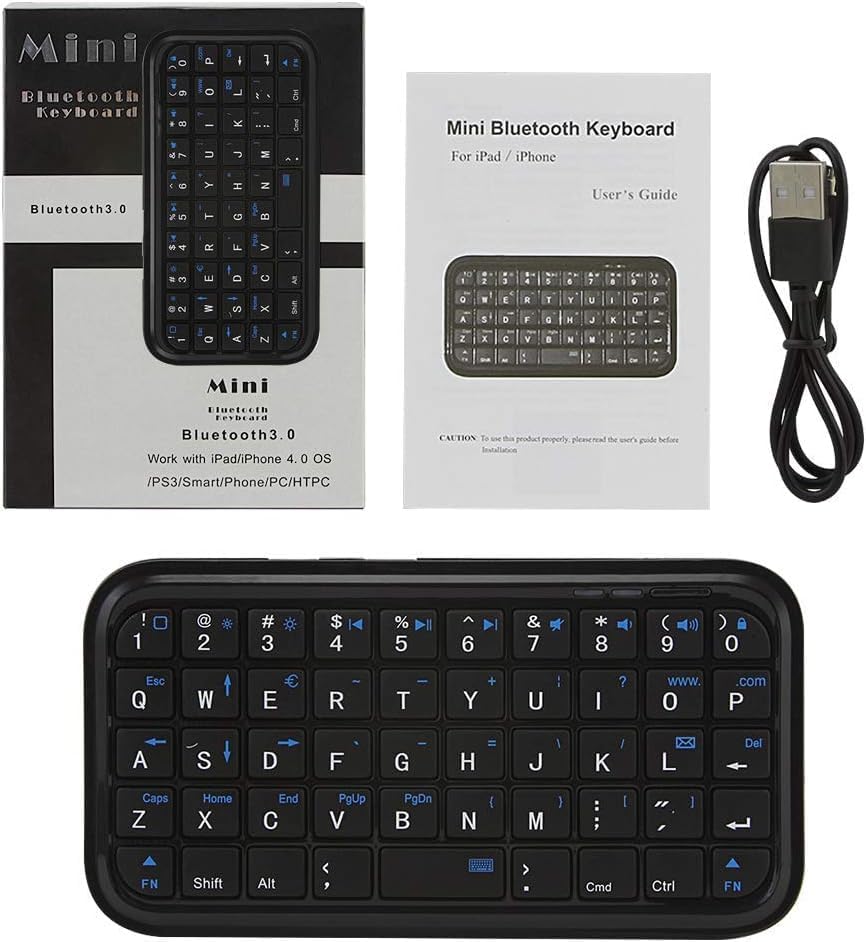 Pbuddy Original Bluetooth 3.0 Keyboard,Rechargeable Mini Slim Travel Size Wireless Pocket Keypad Small Portable 49 Keys Keyboard for PC Notebook Tablets Smartphones