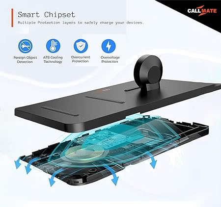 Magnetic Duo Wireless Charging Pad, Portable 2 In 1 Foldable Charging Dock Power Station Multiple Devices Wireless Charger