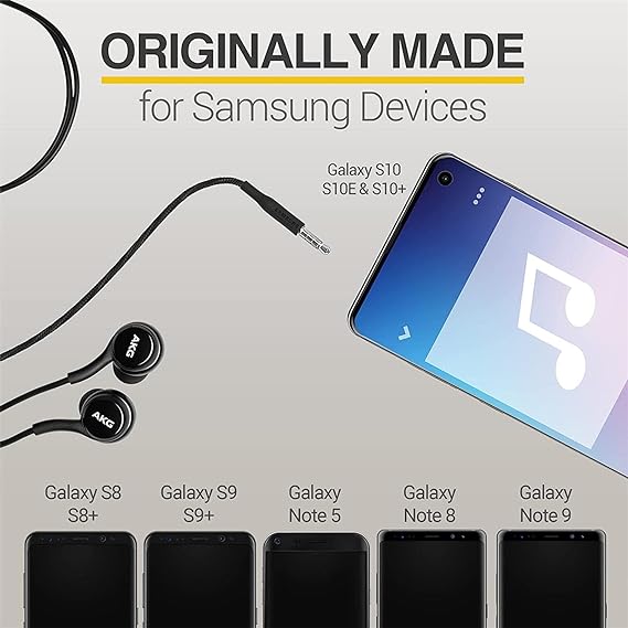 AKG EO-IG955 3.5mm Jack Corded Earphones Black for Samsung Galaxy S7 S8 S8+ Note8 S9