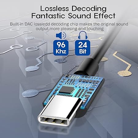 Genuine USB C To 3.5MM Headphone Jack Adapter Aluminum Type C To Audio Aux Stereo Cable Adapter