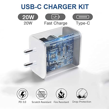 IPhone 12 13 14 15 16 Charger PBuddy MFi Certified} 20W PD USB C Wall Charger With 6FT 3A iPhone Super Fast Charging Cable For IPhone 13/14/15/16 Pro Max/12/12 Mini/Pro Max/11 Pro Max/Xs Max/XR/X, IPad 2m cable Inc