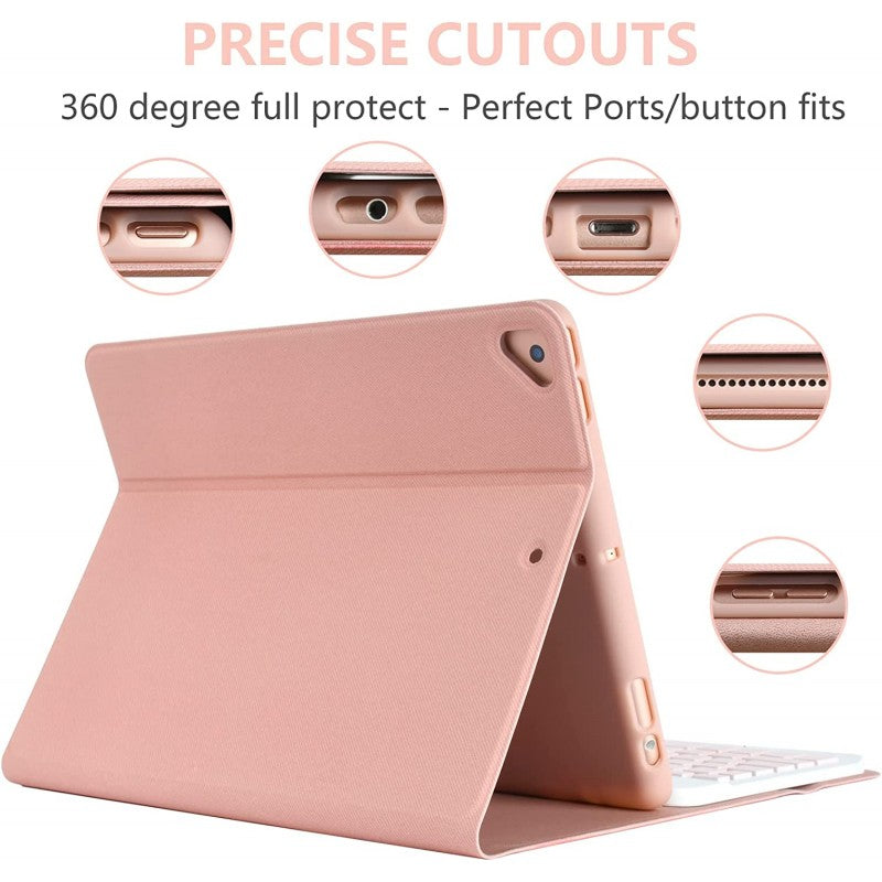 IPad Keyboard Case For IPad Magnetically Detachable Wireless Keyboard Folio Cover iPad 10.2 7/8/9