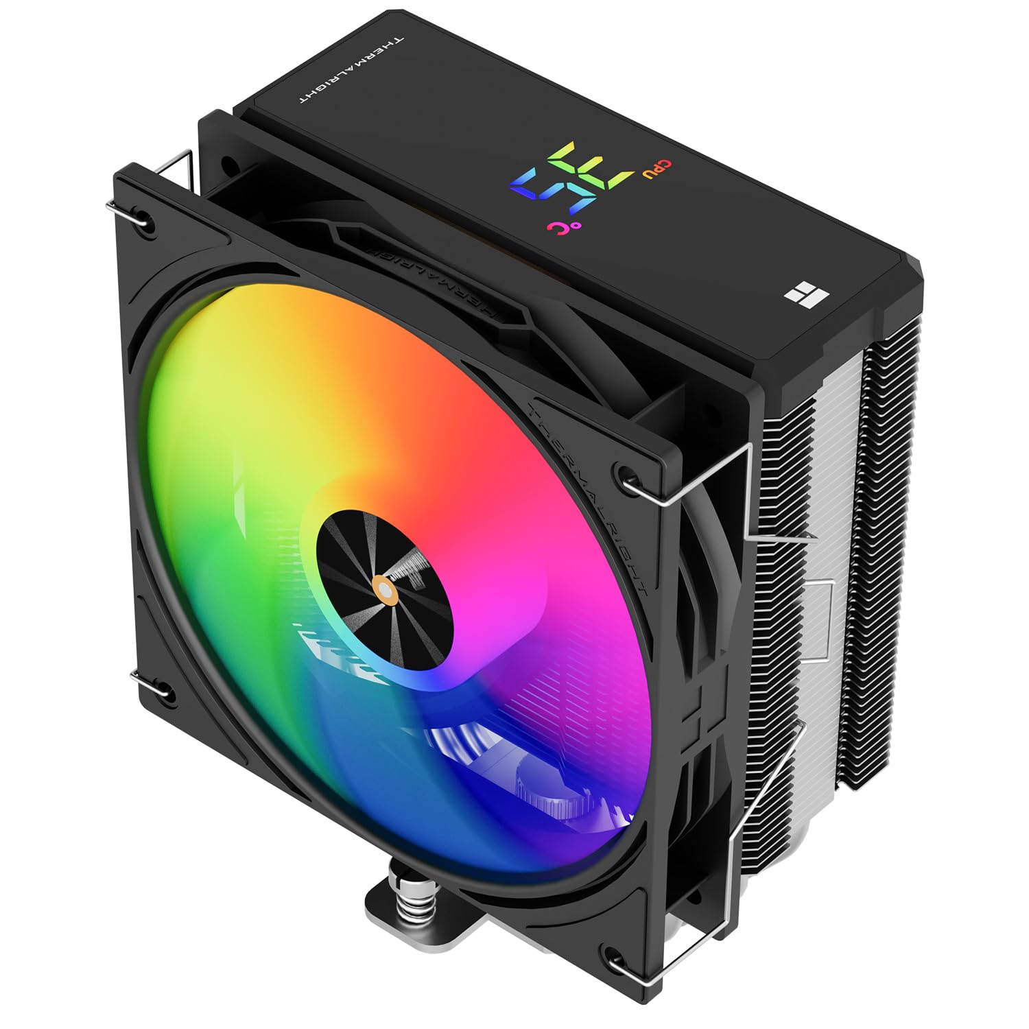 Thermalright Assassin X 120 R Digital Black ARGB CPU Cooler – Digital Display | 120mm PWM Fan | Intel LGA1700 / AMD AM5 Compatible