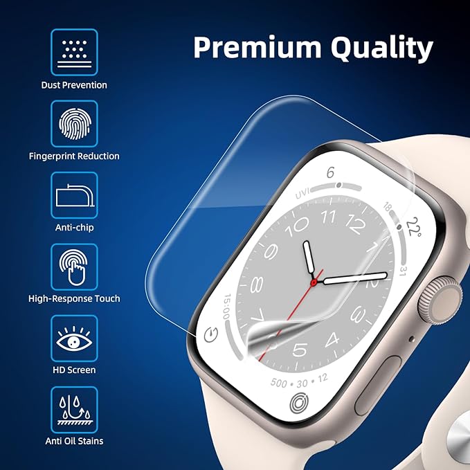 9D FULL COVER SCREEN PROTECTOR APPLE WATCH (2pack)