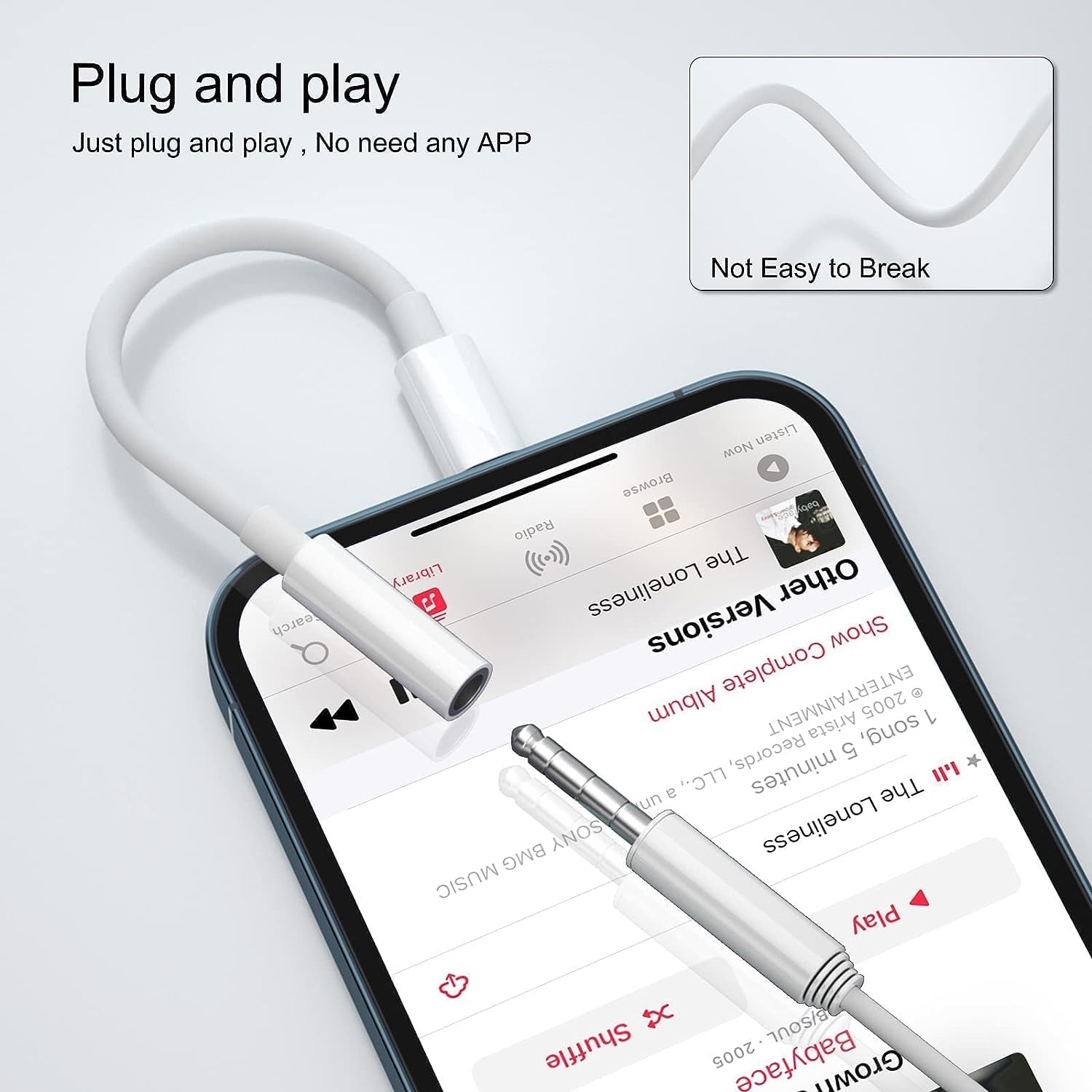 PBuddy iPhone Aux Adapter,Lightning to 3.5mm Headphone Jack Adapter,Aux iPhone Adapter for iPhone iPad,iPhone Aux,Lightning to Aux,Lightning Dongle Compatible with iPhone 14 13 12 11 Pro Max Mini Plus