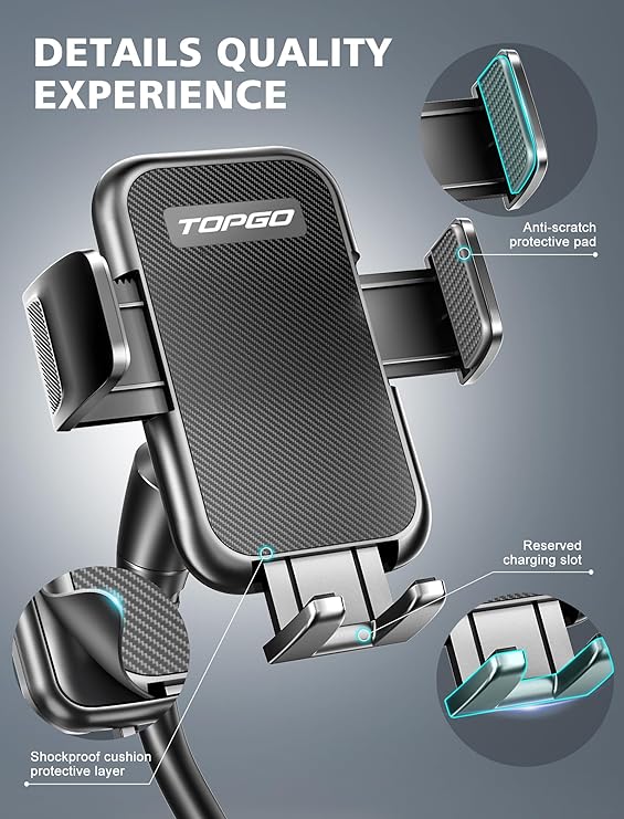Pbuddy Tesla Flexible Gooseneck Cup Holder Phone Mount Universal Adjustable Cupholder Compatible with iPhone 11 12 13 14 Pro XS Max XR X 8 7 6s 6 5s Samsung Galaxy S10 Plus S9 Note 10 9 8