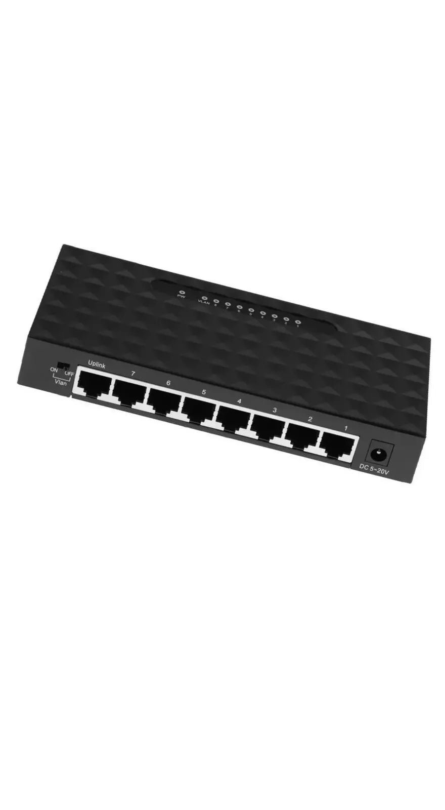 8-Port Fast Ethernet Internet Switch VLAN Hub LAN Network Splitter Ada ...