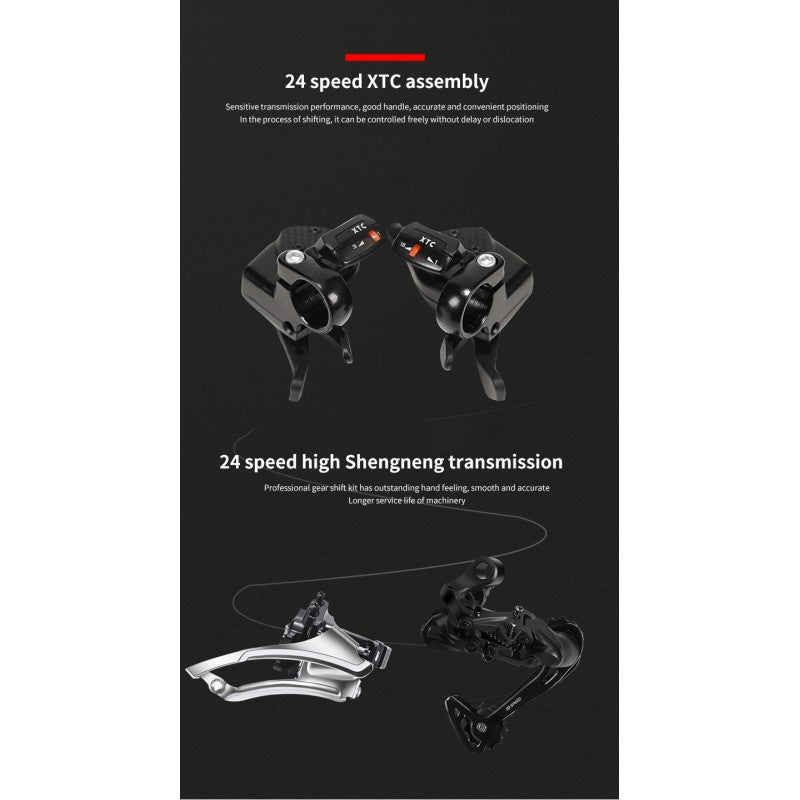 Bicycle Mountain Bike Fat Wheel Tyres Non Electric 21 Speed Unisex Bike Dual Suspension CM061-21