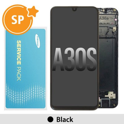 Tecguru-Samsung Galaxy A30s A307F OLED Screen Replacement Digitizer GH82-21190A/21329A/21385A/21189A (Service Pack)-Black