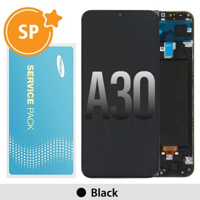 Tecguru-Samsung Galaxy A30 A305F OLED Screen Replacement Digitizer GH82-19202A/19725A (Service Pack)-Black