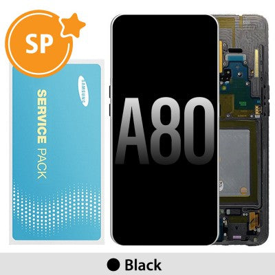 Tecguru-Samsung Galaxy A80 A805F OLED Screen Replacement Digitizer GH82-20348A/20390A/20368A (Service Pack)-Black