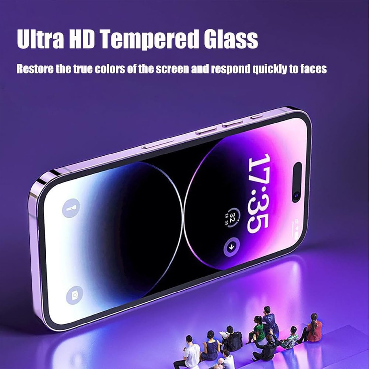 Tempered Glass Screen Protector with Easy Auto-Align Install Kit for iPhone 16 Pro Max