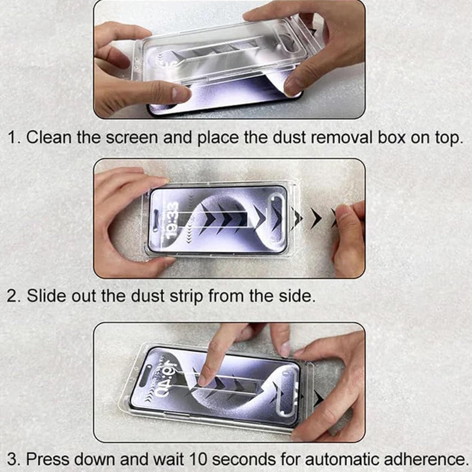 Tempered Glass Screen Protector with Easy Auto-Align Install Kit for iPhone 16 Pro Max