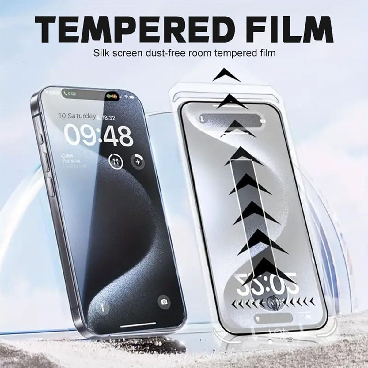 Tempered Glass Screen Protector with Easy Auto-Align Install Kit for iPhone 16 Pro