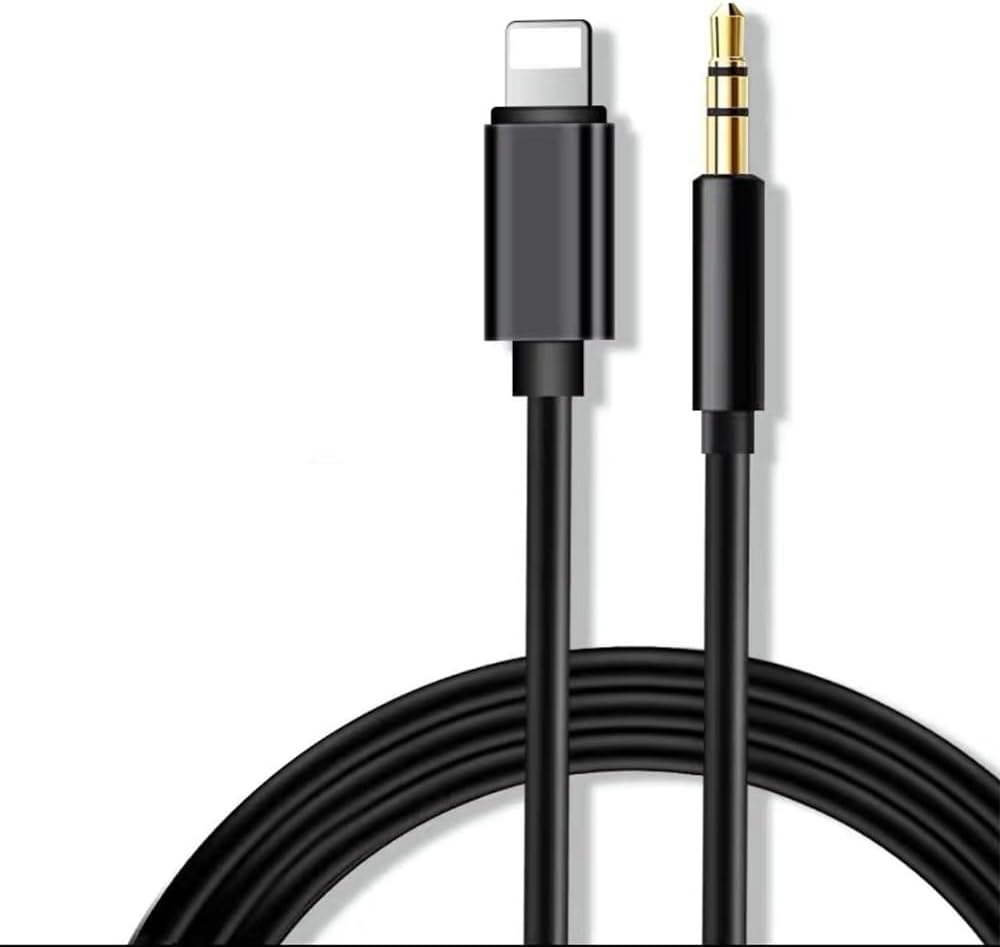 IPhone to 3.5mm Car AUX Stereo Audio Cable, Lightning to 3.5mm Nylon AUX Adapter Compatible with IPhone 14/13 Pro/12/11/XS/XR/X 8 7/iPad to Home Stereo/Speaker/Headphone