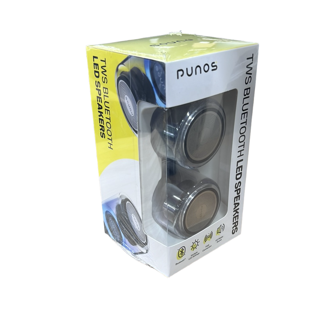 PUNOS Magnetic Light TWS Bluetooth Speakers (Pair) - Black