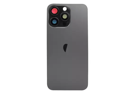 Brown Rear Cover Glass with Camera Lens Glass and Magsafe Magnet for iPhone 15 Pro Max-Black Titanium