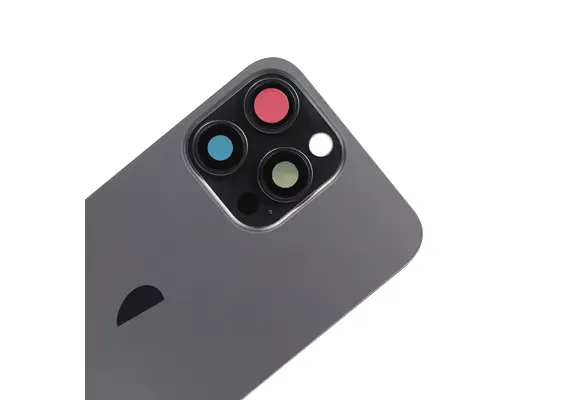 Brown Rear Cover Glass with Camera Lens Glass and Magsafe Magnet for iPhone 15 Pro Max-Black Titanium