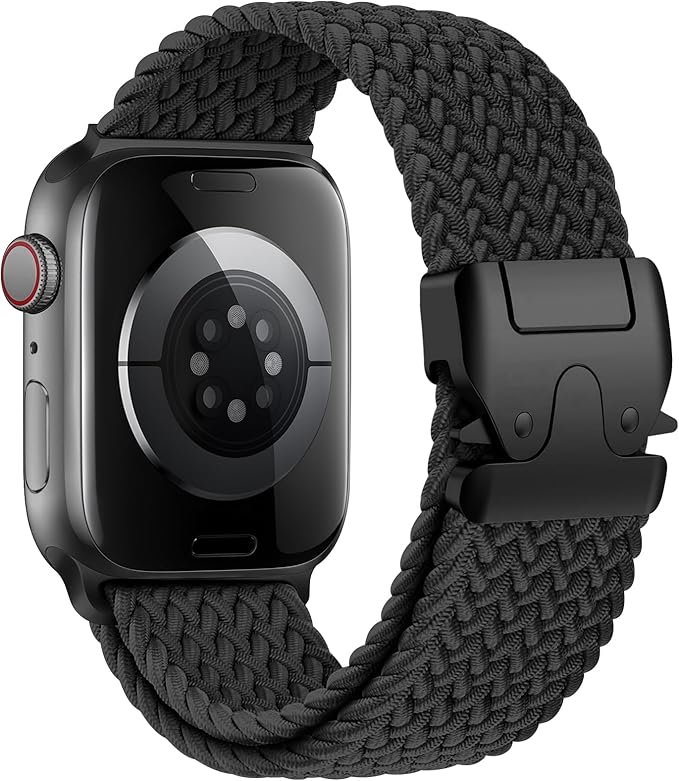 Braided Solo Loop Apple Watch Band – Parachute Buckle Nylon Strap for  38mm / 40mm / 41mm