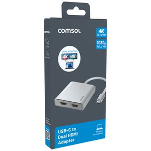 Comsol USB-C to HDMI + USB 3.0 + USB-C Adapter – Multiport Hub