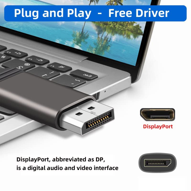 DisplayPort to DVI Adapter Cable 1m