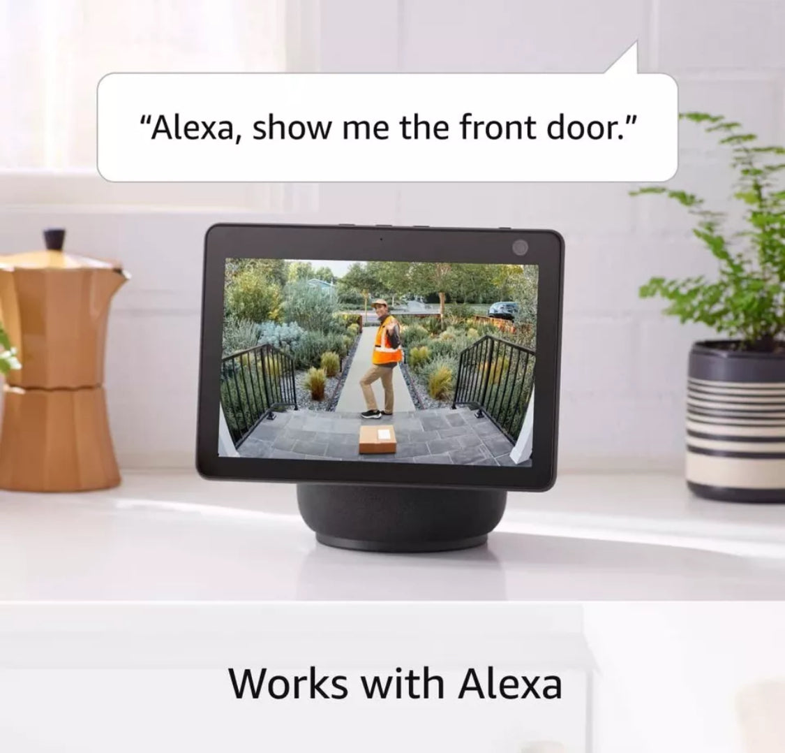 RING Battery Video Doorbell Plus 1536p HD + Video Head-to-toe View