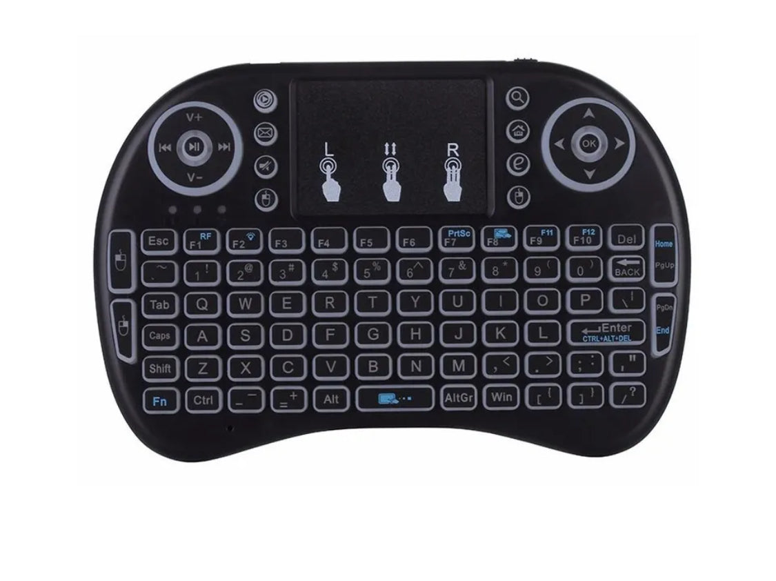 Mini Wireless Keyboard with Touchpad Mouse 2.4GHz LED Backlit Multi-Media Android Travel Keyboard for Pc, Pad, Xbox 360, Ps3, Google Android Tv Box, Htpc, Iptv, Raspberry Pi - Mini Keyboard