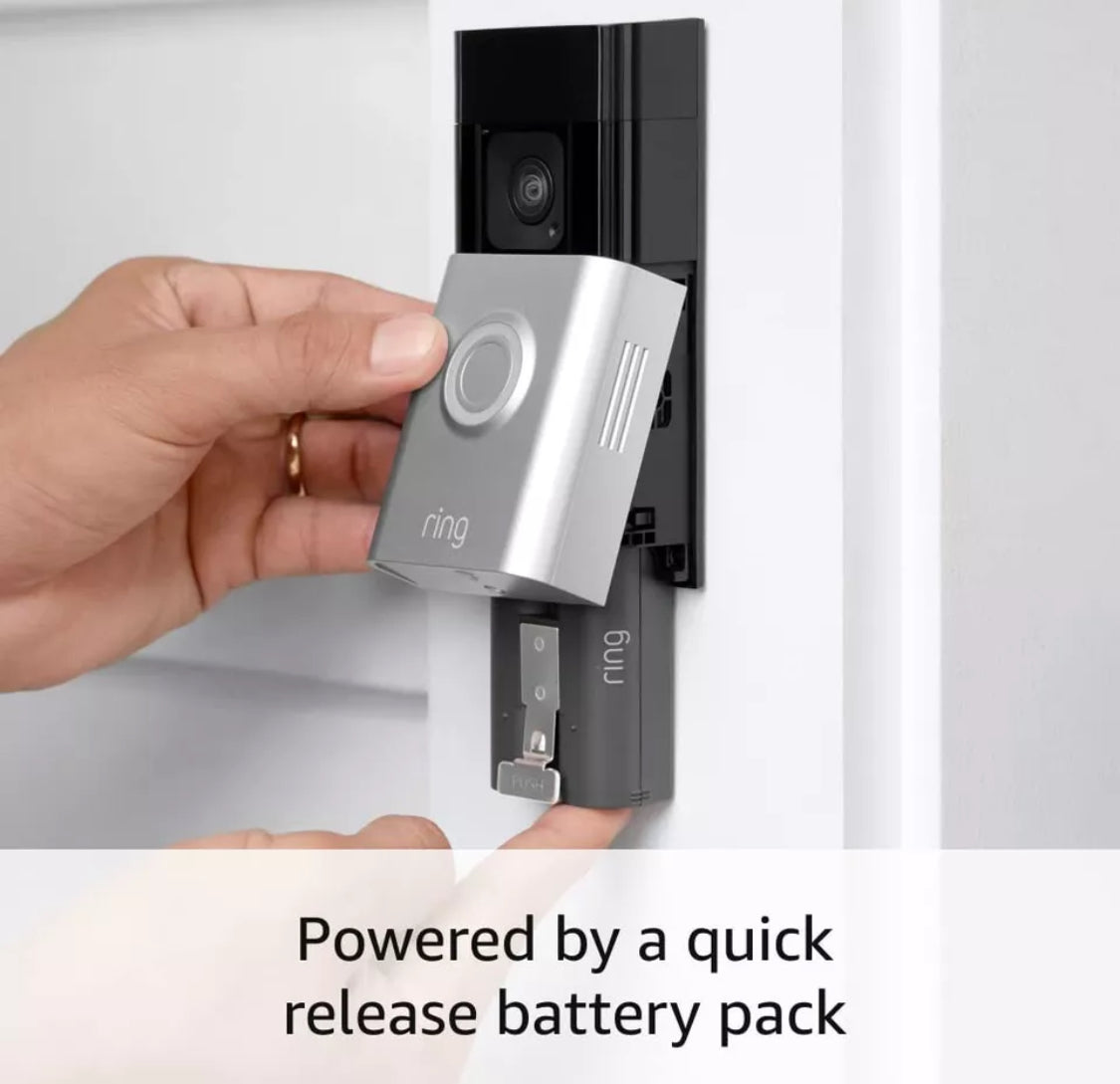 RING Battery Video Doorbell Plus 1536p HD + Video Head-to-toe View