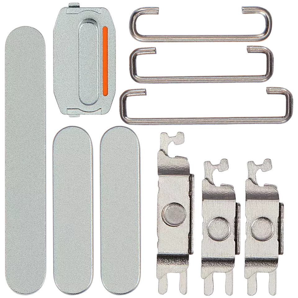 Single SIM Card Tray and Side Button for iPhone 15 / 15 Plus-Green