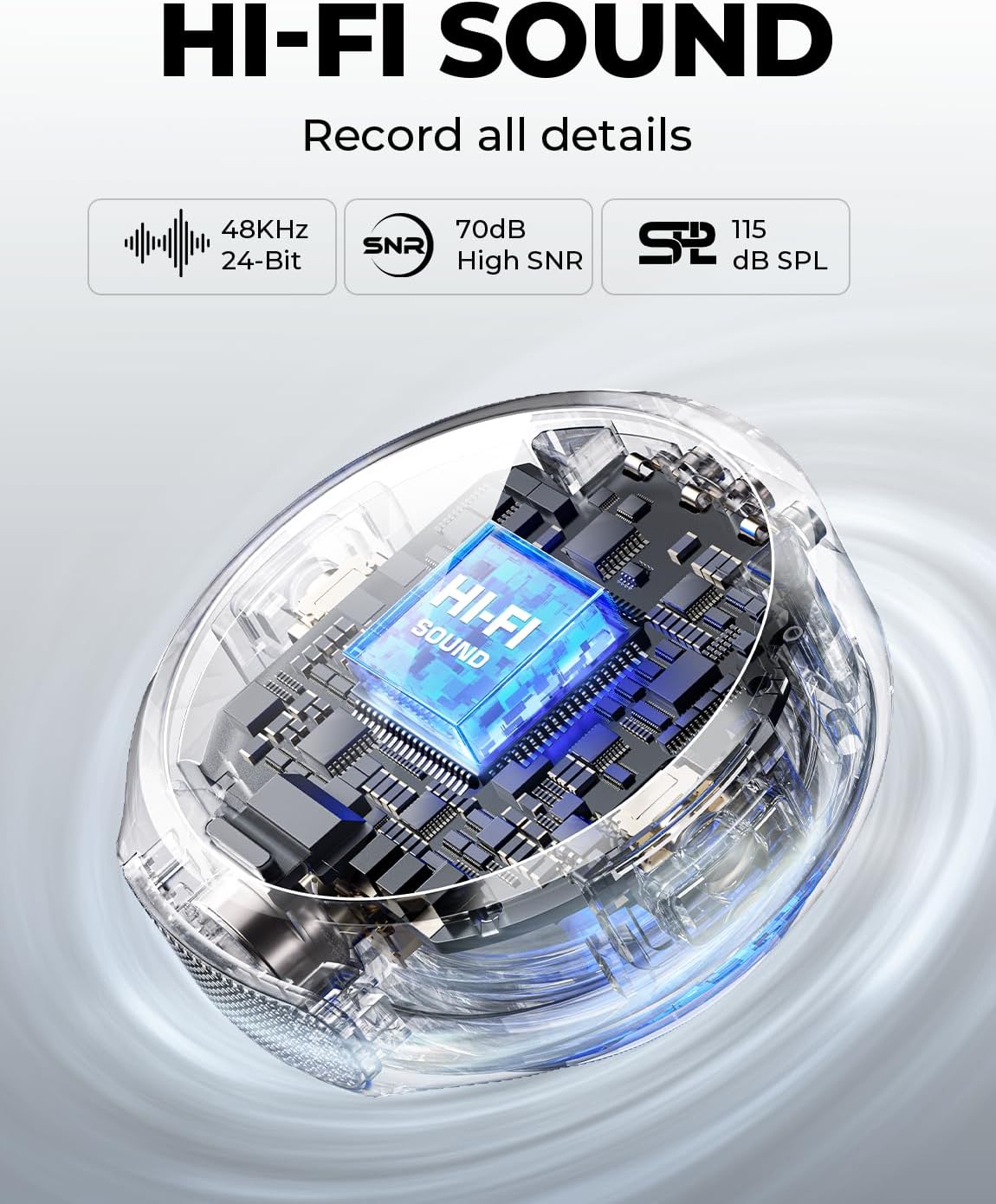 Hollyland Lark M2 Wireless Microphone for iPhone, All in One(2TX+3RX), 1000ft Los Range, Hi-Fi Audio, Noise Cancellation, 40H Duration, for Vlogging