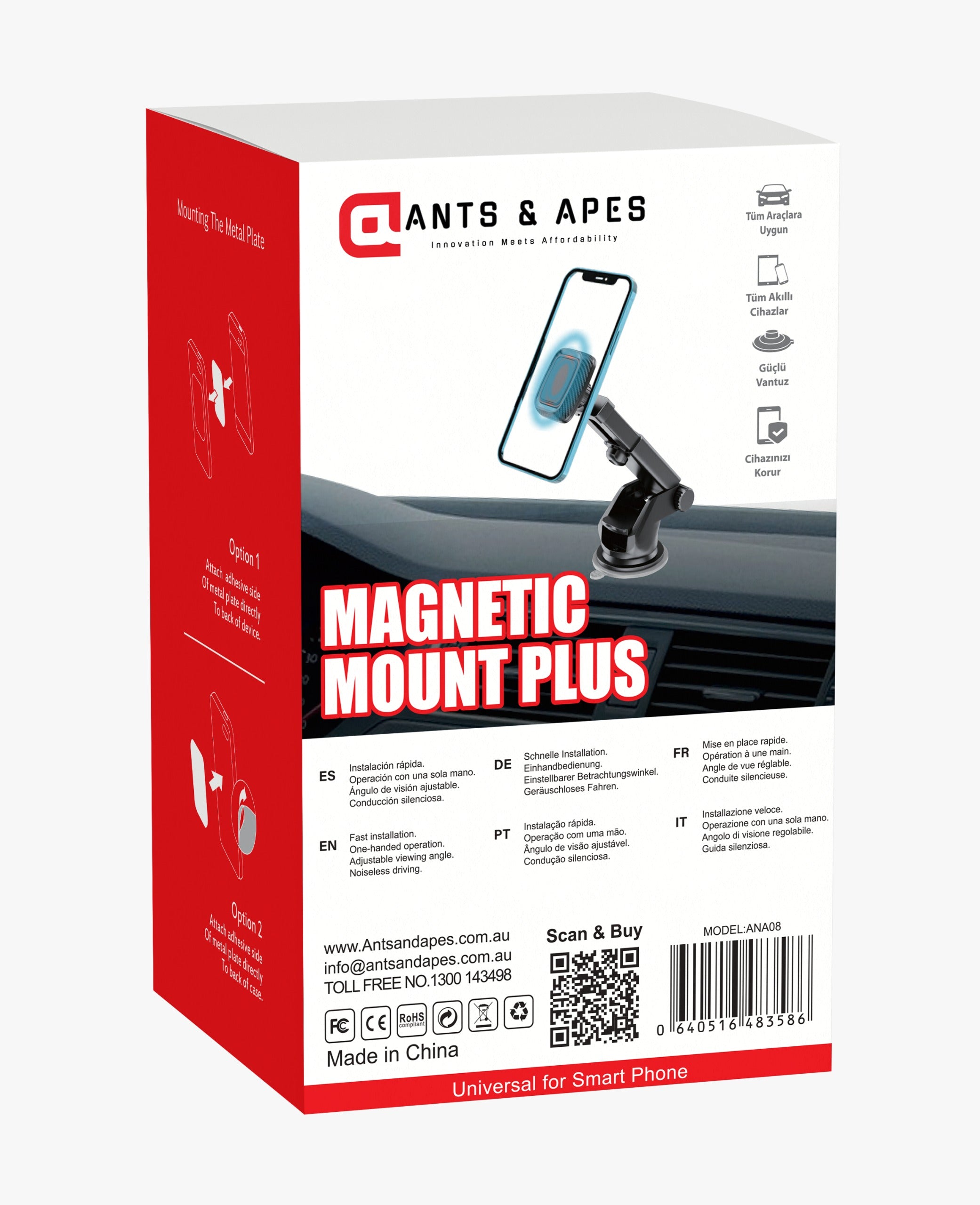Ants & Ape  Phone Magnetic Mount windscreen Dashboard Cell Phone Holder Rotatable Swing 360 Degree Phone Holder for iPhone x xs 11 12 13 14 15 16 pro max Samsung s20 s21 s22 s23 s24 Fe Plus Ultra